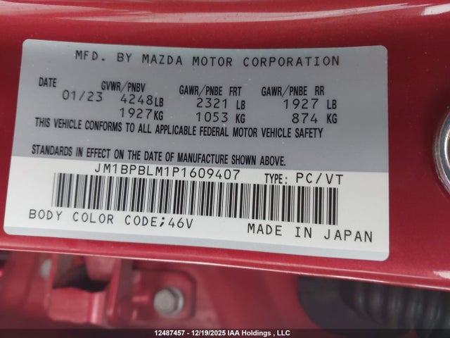 JM1BPBLM1P1609407 Mazda 3 Preferred