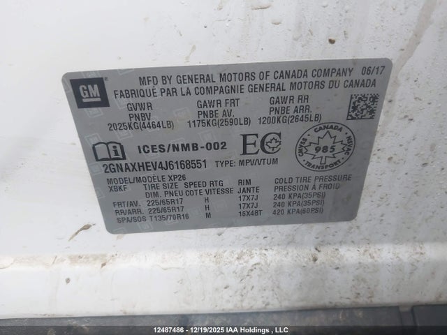 2GNAXHEV4J6168551 Chevrolet EQUINOX LS