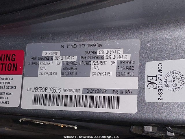 JM3KFBCM6L0735076 Mazda CX-5