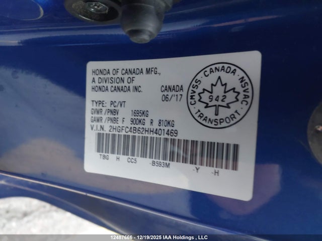 2HGFC4B62HH401469 Honda Civic