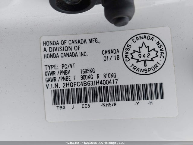 Honda Civic Lx 2018 2HGFC4B63JH400417 Image 28