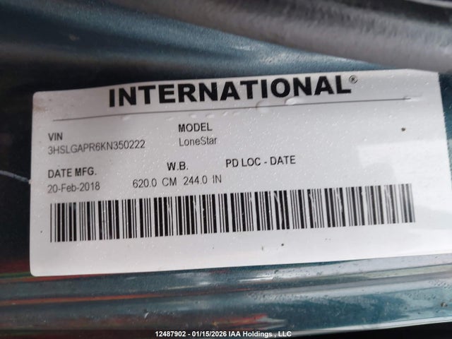 International Lonestar 2019 3HSLGAPR6KN350222 Image 9