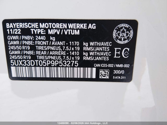 5UX33DT05P9P53275 BMW X4 Xdrive30i