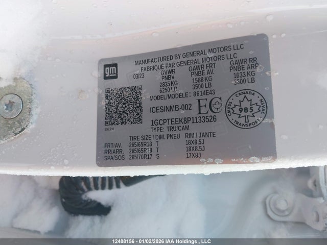 Продаж на аукціоні авто 2023 Chevrolet Colorado Trail Boss, vin: 1GCPTEEK8P1133526, номер лоту: 12488156