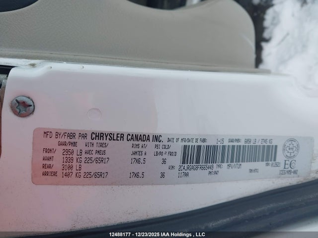 Aukcja sprzedaży 2015 Ram Cargo, vin: 2C4JRGAG8FR665449, numer aukcji: 12488177