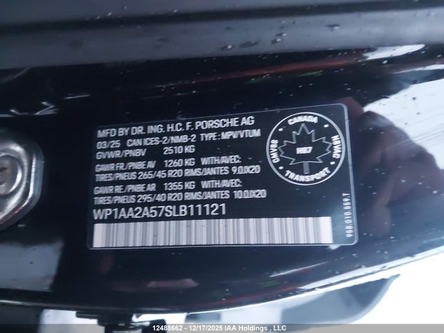 Porsche Macan T 2025 WP1AA2A57SLB11121 Image 9