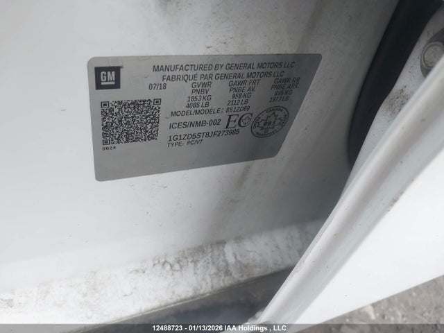 1G1ZD5ST8JF273985 Chevrolet MALIBU LT