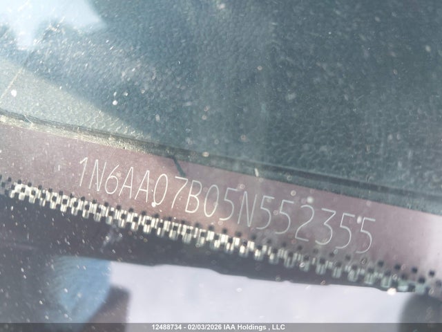 2005 Nissan Titan Xe მანქანა იყიდება აუქციონზე, vin: 1N6AA07B05N552355, აუქციონის ნომერი: 12488734