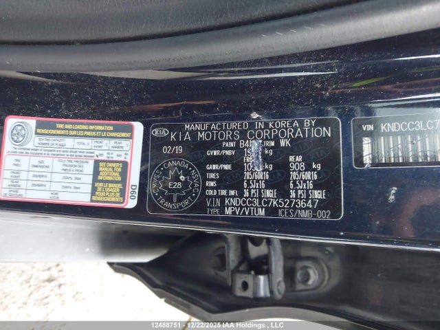 Продажа на аукционе авто 2019 Kia Niro Ex/ex Premium, vin: KNDCC3LC7K5273647, номер лота: 12488751