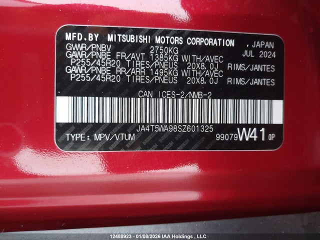 JA4T5WA98SZ601325 Mitsubishi OUTLANDER PHEV