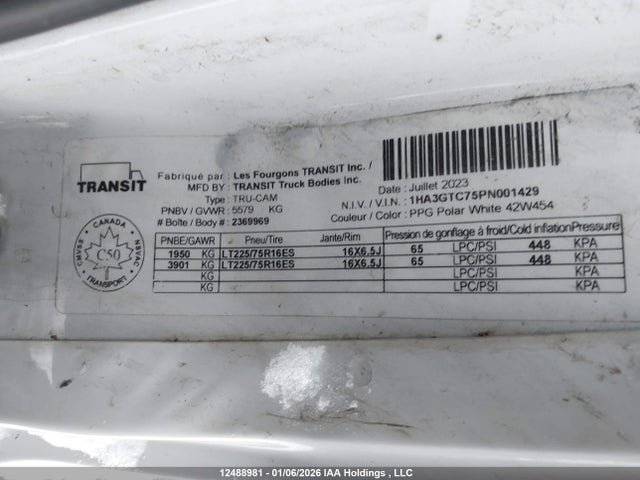 1HA3GTC75PN001429 Chevrolet EXPRESS G3500