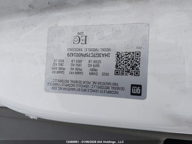 1HA3GTC75PN001429 Chevrolet EXPRESS G3500