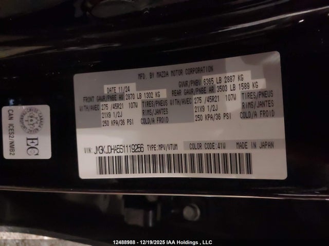 JM3KJDHA5S1119256 Mazda Cx-70 Premium