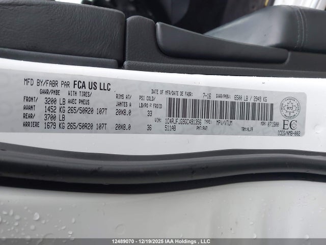 1C4RJFJG9GC491356 Jeep Grand Cherokee Summit