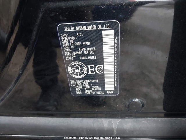 JN8AZ2AC5N9485158 Infiniti Qx80 Luxe/premium Select