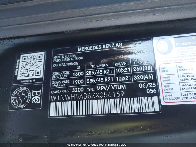 W1NWH5AB6SX056169 Mercedes-Benz Amg G 63 4matic