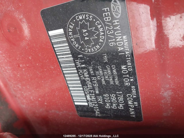 KMHD84LF1HU121542 Hyundai Elantra Se/value/limited