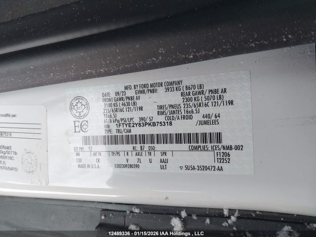 1FTYE2Y83PKB75318 Ford Transit-150 Cargo