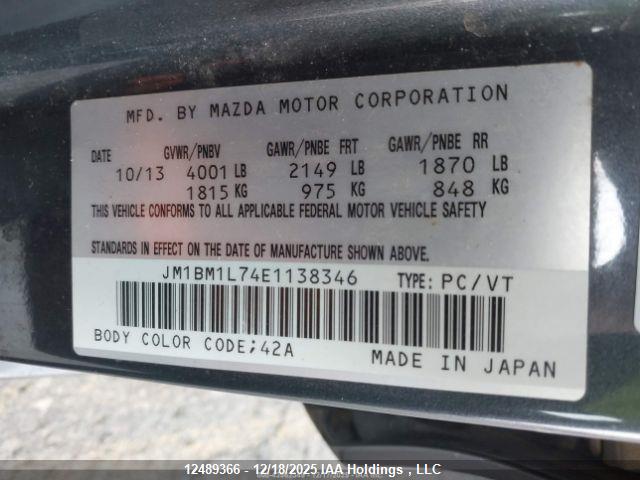 Mazda 3 TOURING 2014 JM1BM1L74E1138346 Image 10