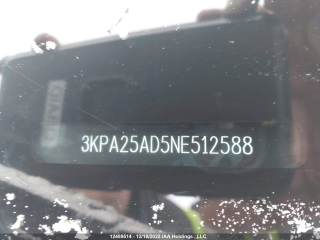 3KPA25AD5NE512588 KIA Rio Lx Premium/lx+