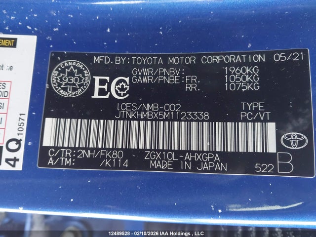 JTNKHMBX5M1123338 Toyota C-HR