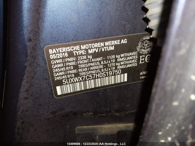 5UXWX7C57H0S19750 BMW X3 Xdrive35i