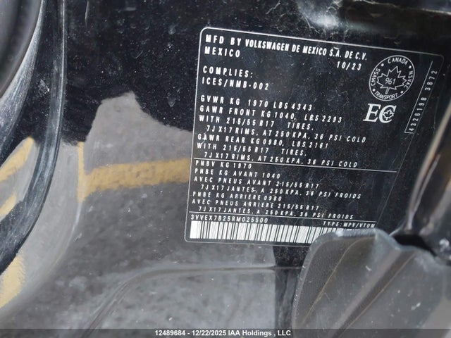 3VVEX7B25RM025500 Volkswagen TAOS SE