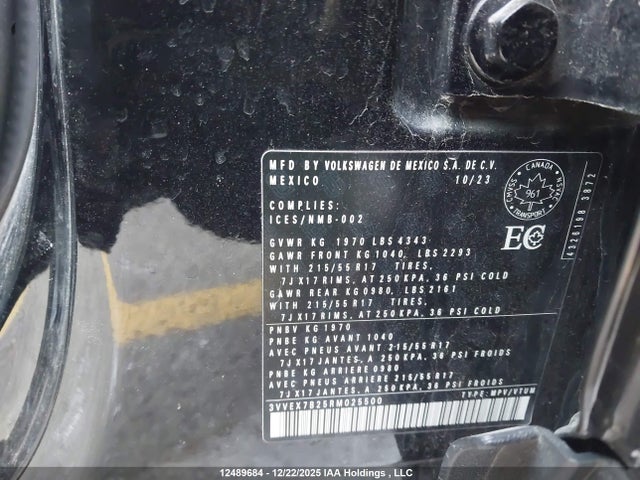 3VVEX7B25RM025500 Volkswagen TAOS SE