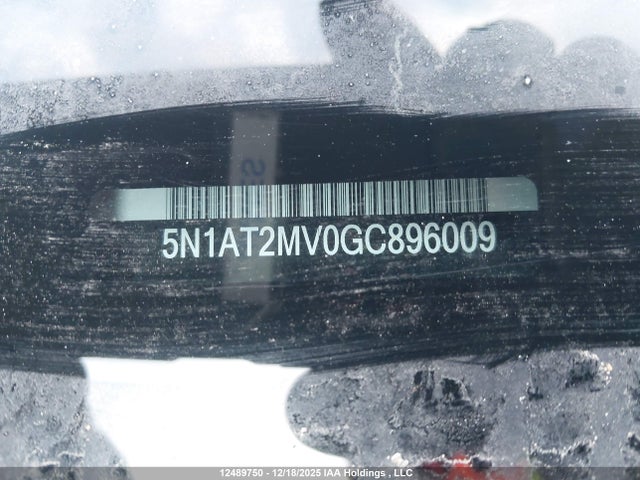 5N1AT2MV0GC896009 Nissan Rogue S/sl/sv