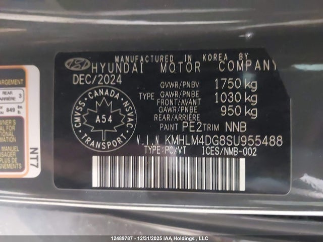 Продаж на аукціоні авто 2025 Hyundai Elantra Sel Sport, vin: KMHLM4DG8SU955488, номер лоту: 12489787