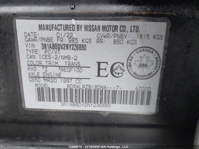 Nissan Sentra Sr/sr Midnight Edition 2022 3N1AB8DV2NY236880 Image 9