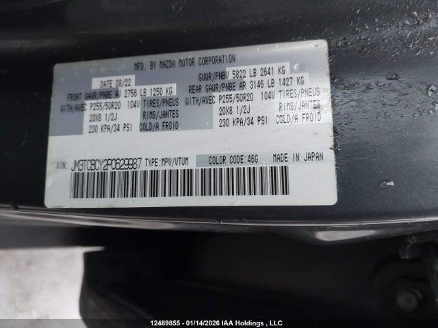 JM3TCBCY2P0629987 Mazda Cx-9 Gs/gs-l