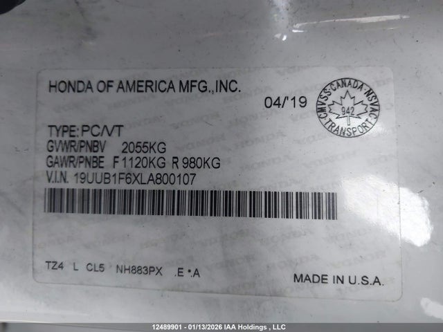 19UUB1F6XLA800107 Acura Tlx Technology/a-spec