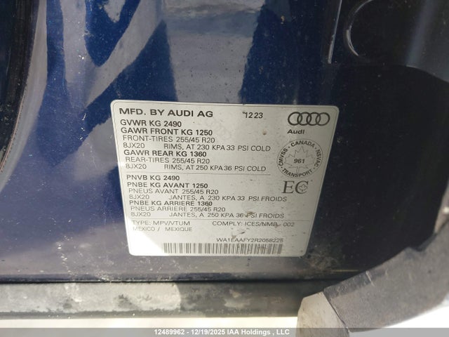 WA1EAAFY2R2058225 Audi Q5 45 Progressiv
