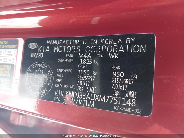 KNDJ33AUXM7751148 KIA mpi nu