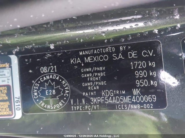 3KPF54AD5ME400069 KIA Forte Ex/ex Premium/ex+