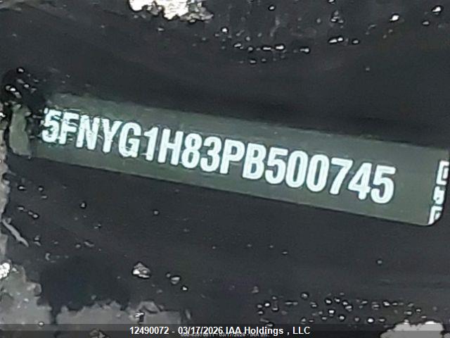 5FNYG1H83PB500745 Honda Pilot Elite