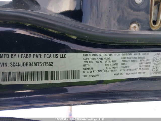Продаж на аукціоні авто 2021 Jeep Compass 80th Anniversary Edition, vin: 3C4NJDBB4MT517562, номер лоту: 12490097