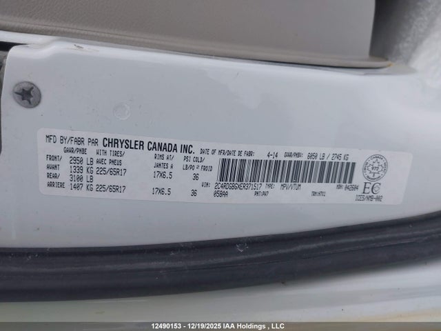 2C4RDGBGXER371517 Dodge Grand Caravan Se
