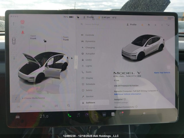 XP7YGDEE0TB759584 Tesla Model Y