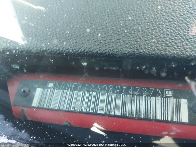 Продаж на аукціоні авто 2008 Chevrolet Avalanche 1500 Ls/lt/ltz, vin: 3GNFK12308G147273, номер лоту: 12490242