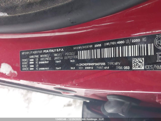 12490346 :رقم المزاد ، ZACNDFBN5P3A07205 vin ، 2023 Dodge Hornet Gt Plus مزاد بيع