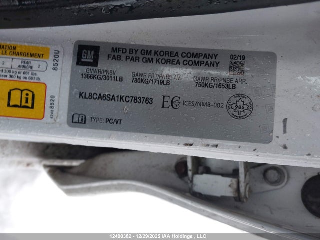 Chevrolet Spark 2019 KL8CA6SA1KC783763 Image 18