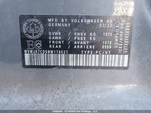 Volkswagen Golf GTI 2022 WVWJ87CD5NW178527 Image 9