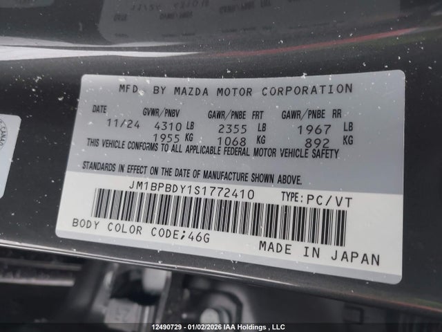 JM1BPBDY1S1772410 Mazda 3 Gt