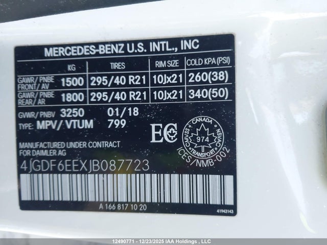 Mercedes-Benz Gls 450 4matic 2018 4JGDF6EEXJB087723 Image 18