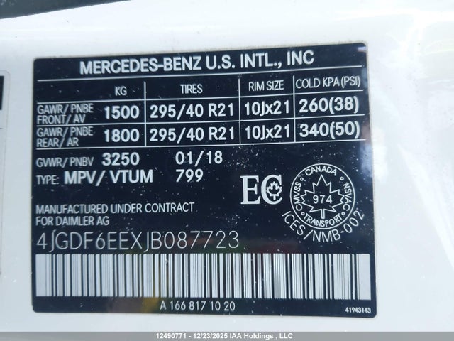 Mercedes-Benz Gls 450 4matic 2018 4JGDF6EEXJB087723 Image 9