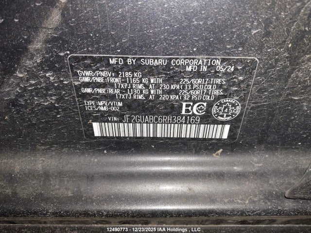 Subaru Crosstrek Convenience 2024 JF2GUABC6RH384169 Image 18