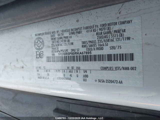 1FDSR5P80RKA67895 Ford Transit T-250