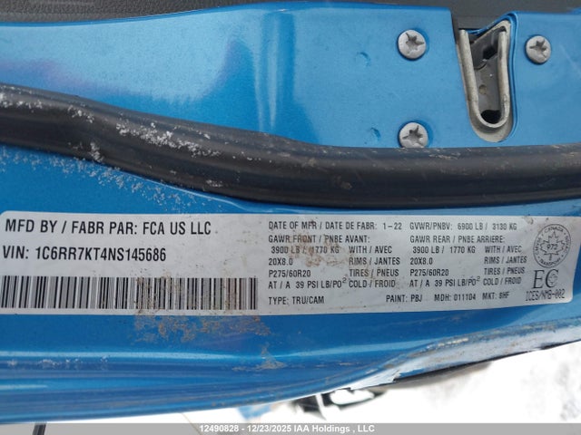 RAM 1500 Classic Tradesman 2022 1C6RR7KT4NS145686 Image 9
